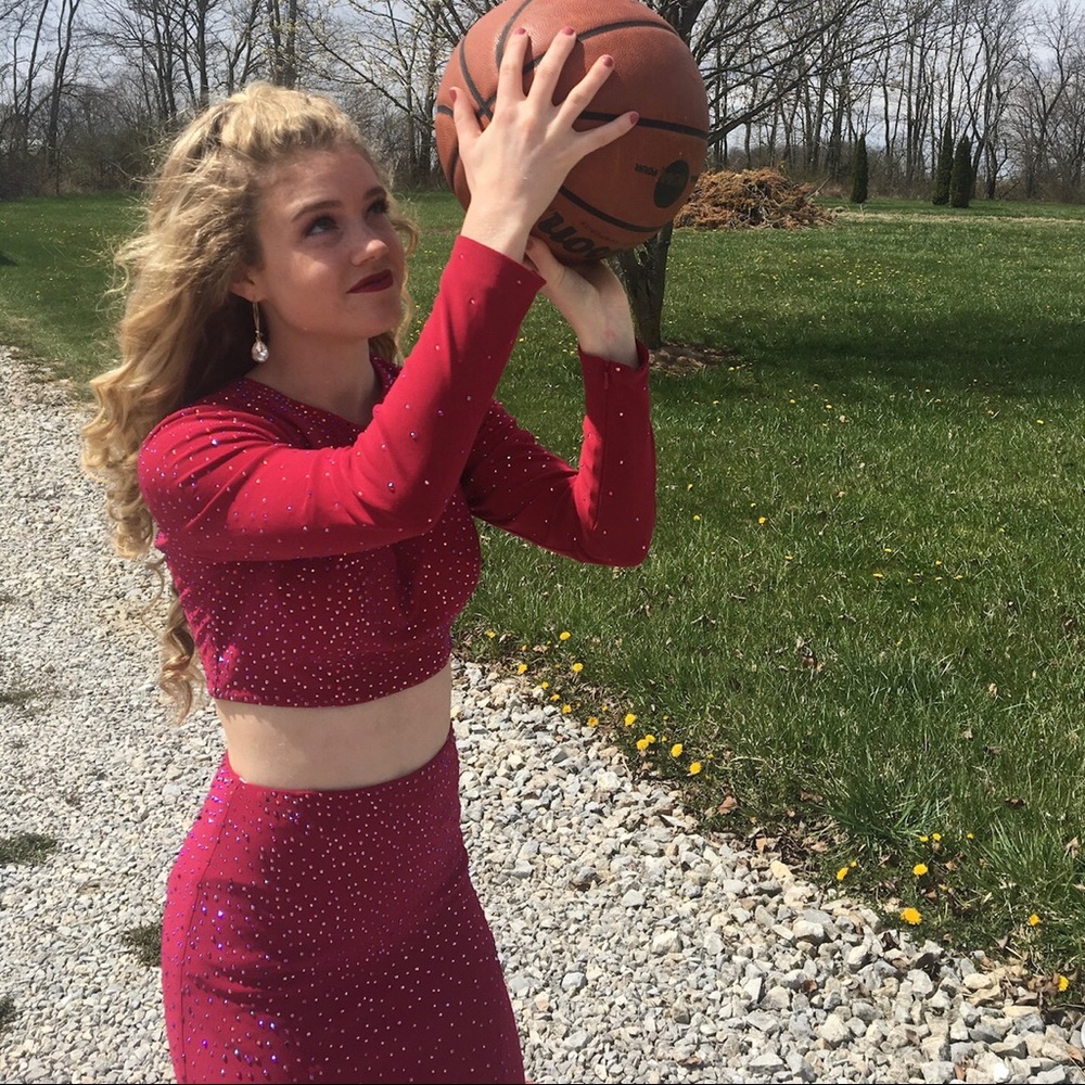 RARE Sherri Hill LONG SLEEVE two piece formal! - Picture 4 of 8
